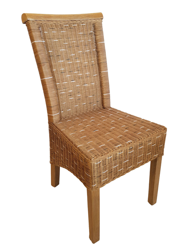 Esszimmer Stühle PERTH - Korbstühle - Rattan - 4er-Set Capuccino