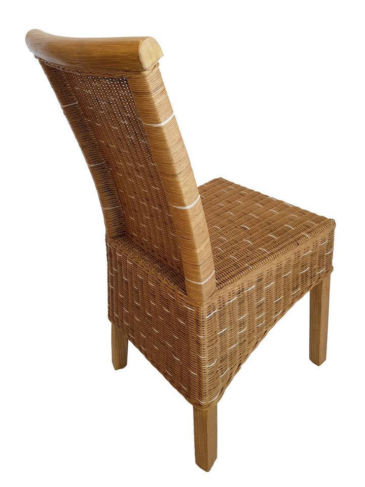 Esszimmer Stühle PERTH - Korbstühle - Rattan - 4er-Set Capuccino