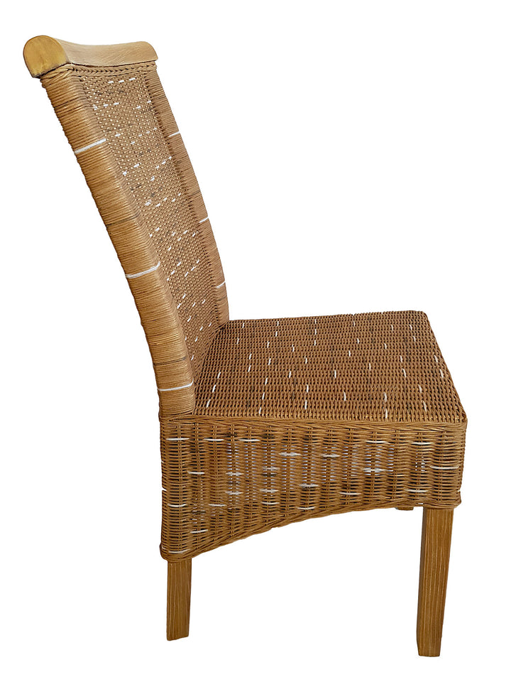 Esszimmer Stühle PERTH - Korbstühle - Rattan - 4er-Set Capuccino