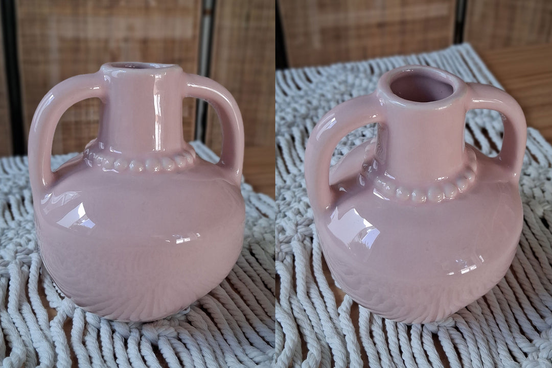 Kugelvase PEARL NECK - Krug Vase - rosa