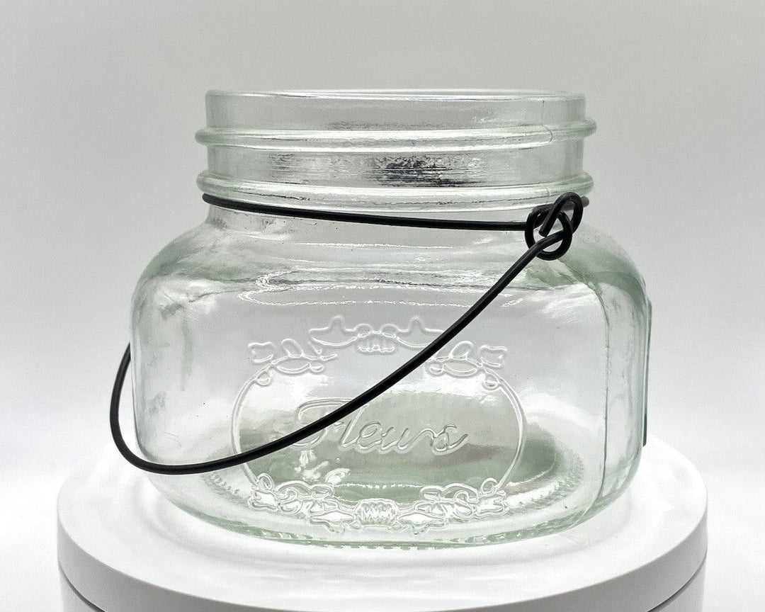 Windlicht MASON JAR - Kerzenglas mit Bügel - Kerzenhalter od. Pflanzgefäß