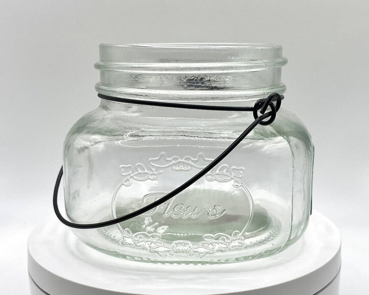 Windlicht MASON JAR - Kerzenglas mit Bügel - Kerzenhalter od. Pflanzgefäß