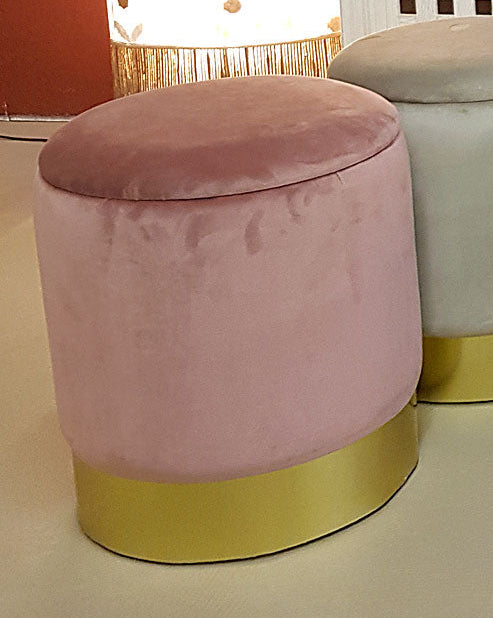 Sitzhocker - Dekohocker - Samt Pouf - Dekopouf - Velour Hocker mit Stauraum u. Deckel