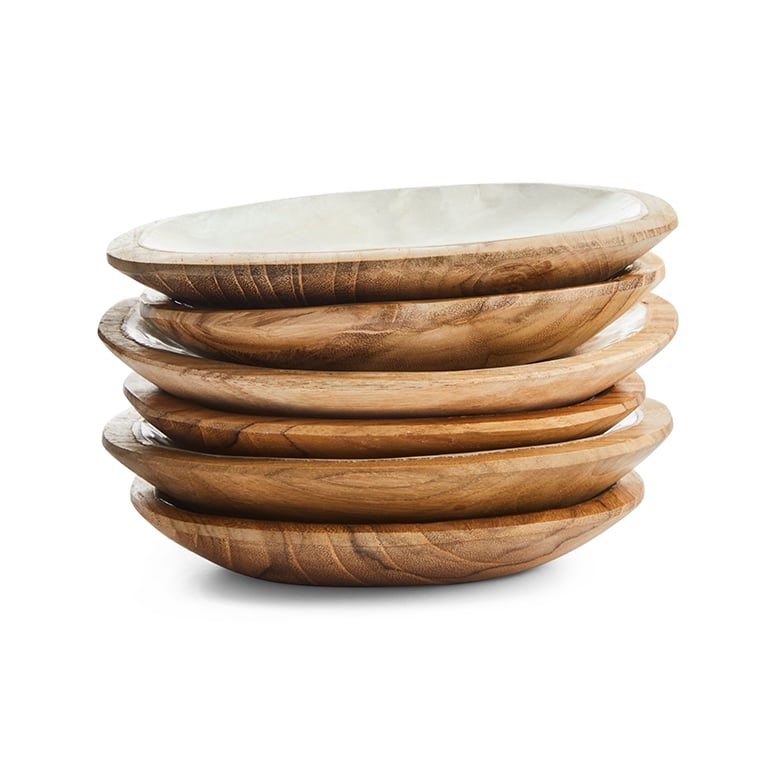 Schale Holz & Muschel Capiz / Unterlage für Duftblock