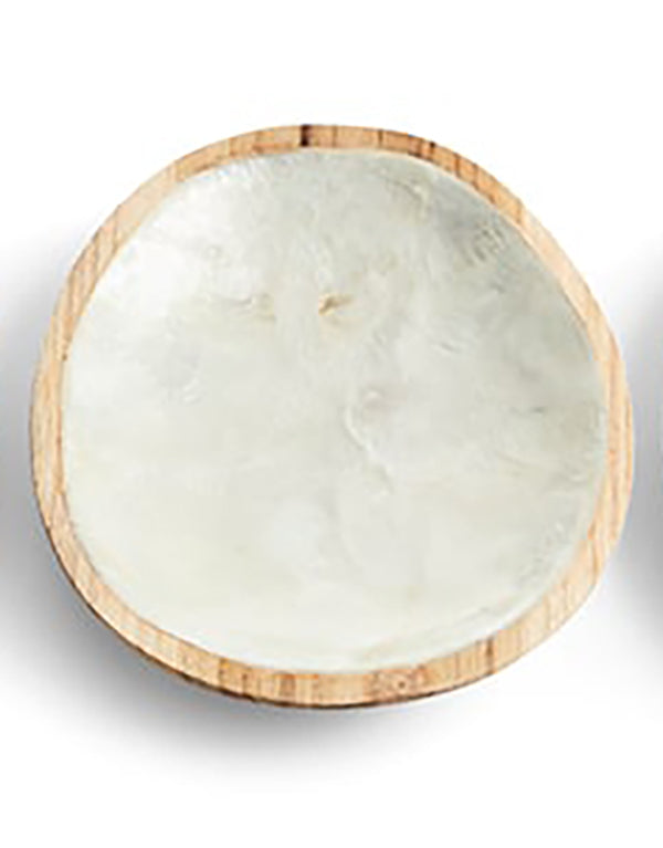 Schale Holz & Muschel Capiz / Unterlage für Duftblock