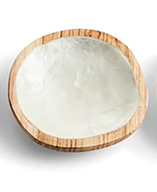 Schale Holz & Muschel Capiz / Unterlage für Duftblock