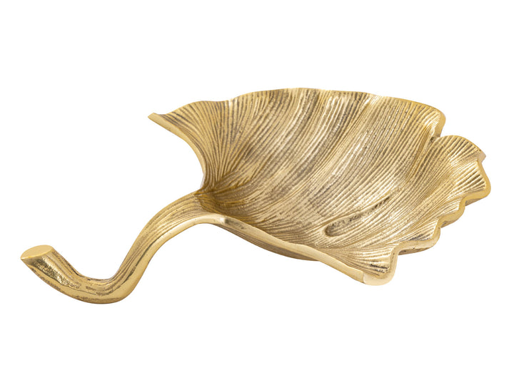 Dekoschale - Snackschale - Schale Ginkgoblatt - Aluminium gold o. silber