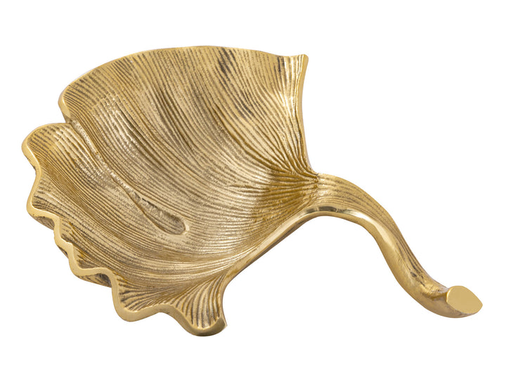 Dekoschale - Snackschale - Schale Ginkgoblatt - Aluminium gold o. silber