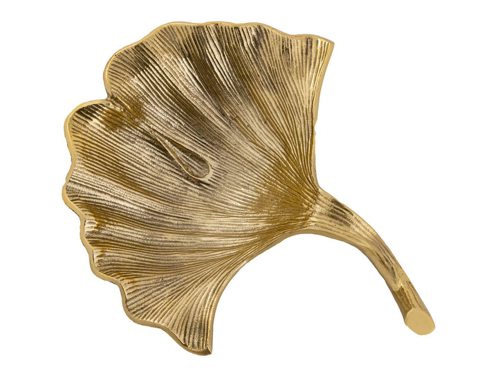 Dekoschale - Snackschale - Schale Ginkgoblatt - Aluminium gold o. silber