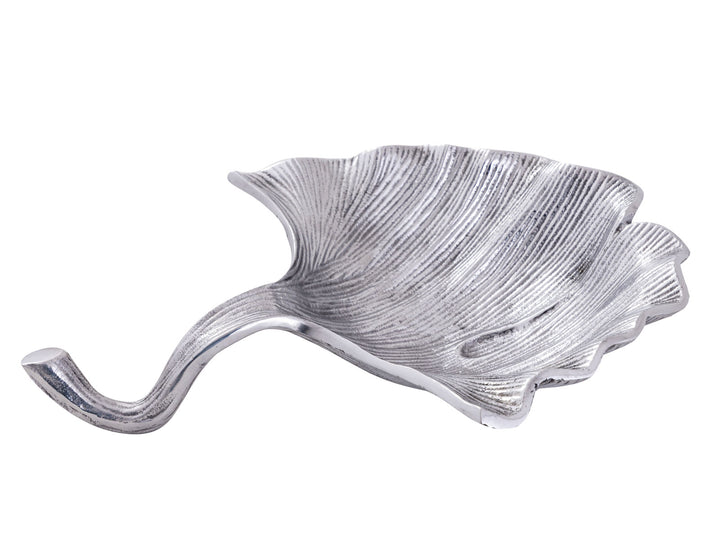 Dekoschale - Snackschale - Schale Ginkgoblatt - Aluminium gold o. silber
