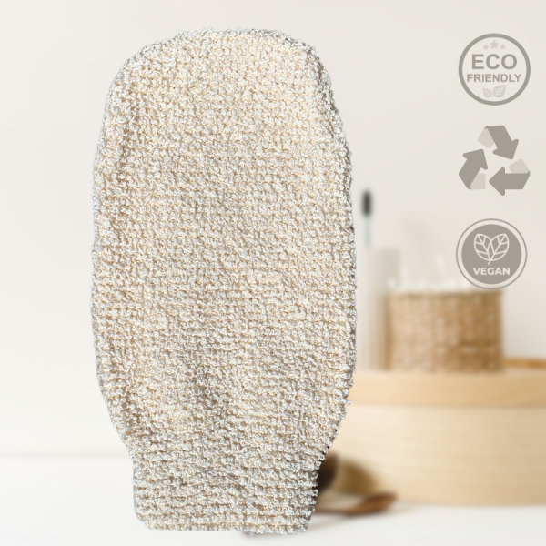 Pflege-Set MAMORE - Peelinghandschuh + Rückenschrubber + Loofah Schwamm + Bimsstein