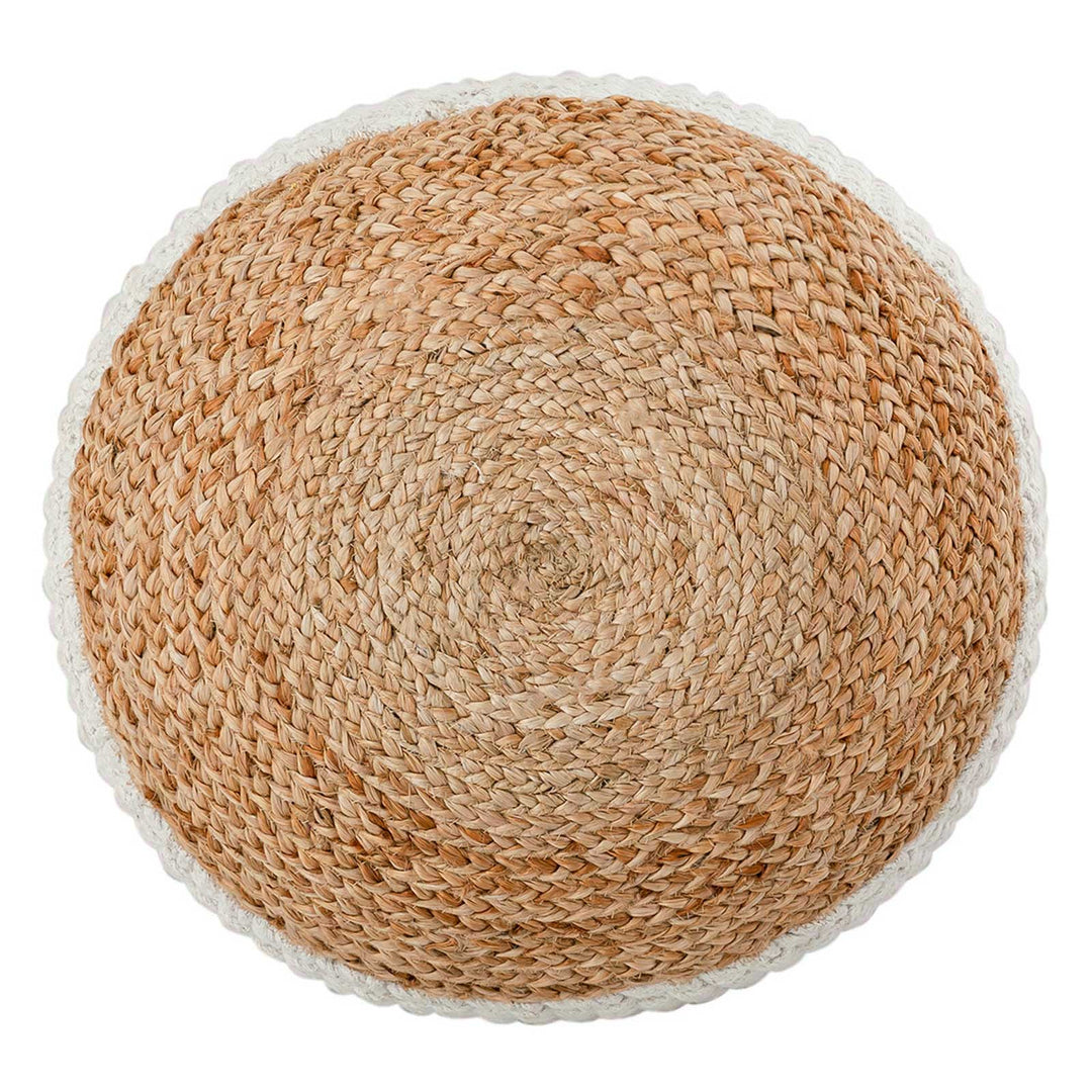 Sitzhocker - Dekohocker - Sitzpouf - Bodenkissen - Fußhocker - Pouf Jute Natur
