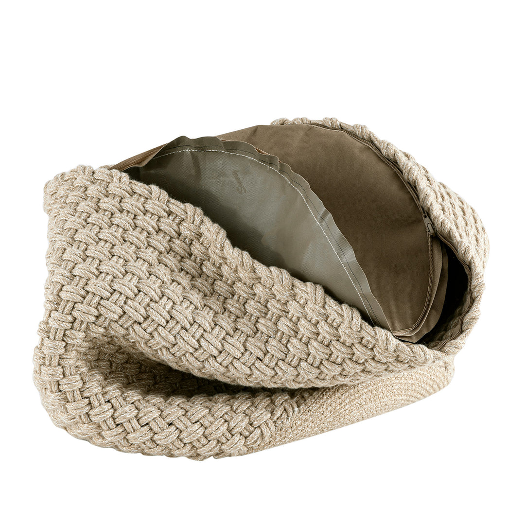 Sitzhocker - Outdoor Kissen - Fußhocker - Bodenkissen - Pouf MERINO ø40cm - 3 Farben
