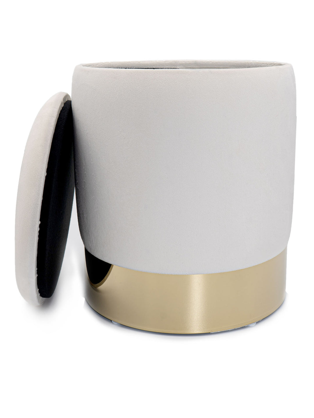 Sitzhocker - Dekohocker - Samt Pouf - Dekopouf - Velour Hocker mit Stauraum u. Deckel