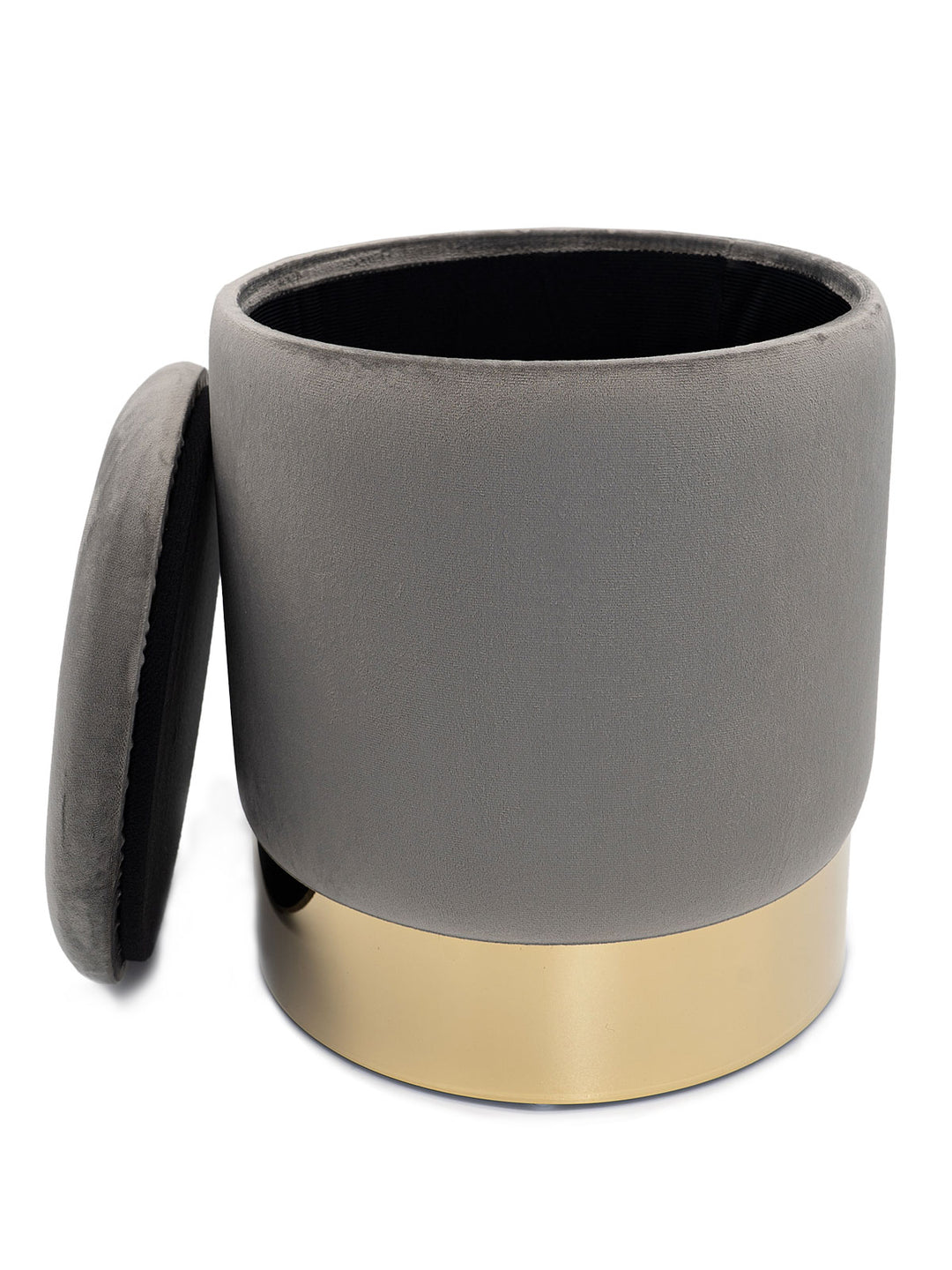 Sitzhocker - Dekohocker - Samt Pouf - Dekopouf - Velour Hocker mit Stauraum u. Deckel