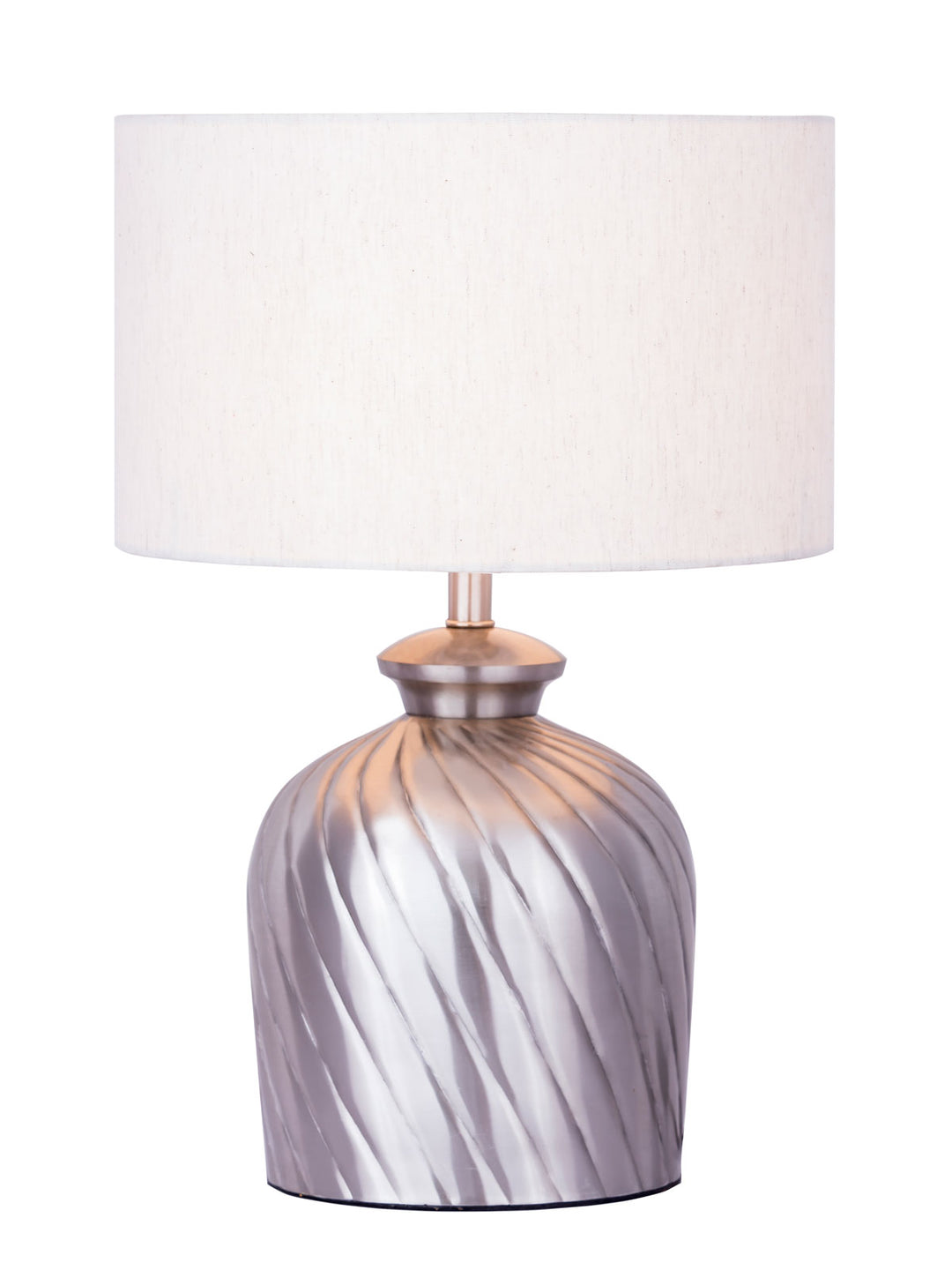 Dekolampe - Tischlampe - Nachttischlampe - Tischleuchte silber