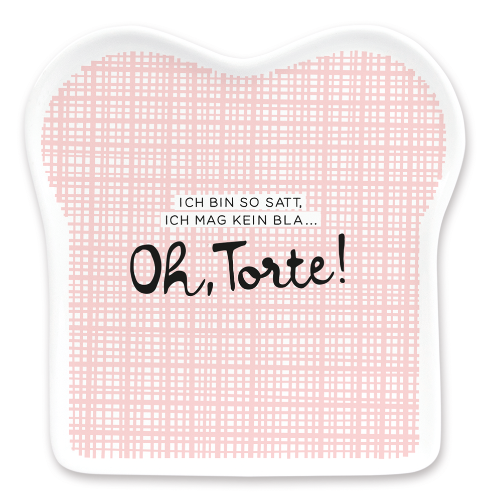 Toastteller OH TORTE – Moderner Frühstücksteller mit Spruch