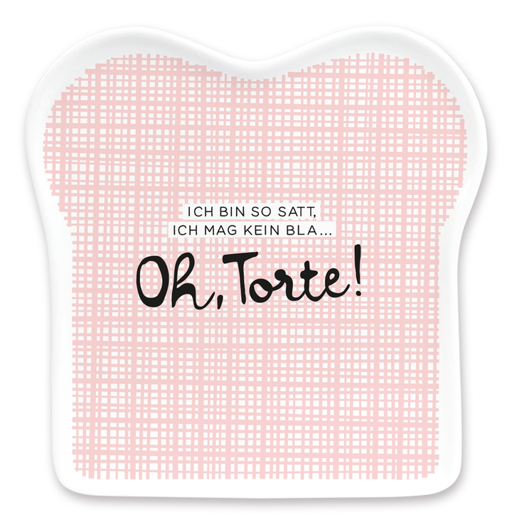 Toastteller OH TORTE – Moderner Frühstücksteller mit Spruch