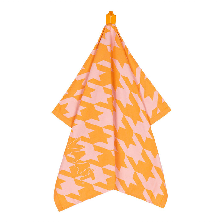 Geschenkset Geschirrtücher - Hahnentritt rosa/orange