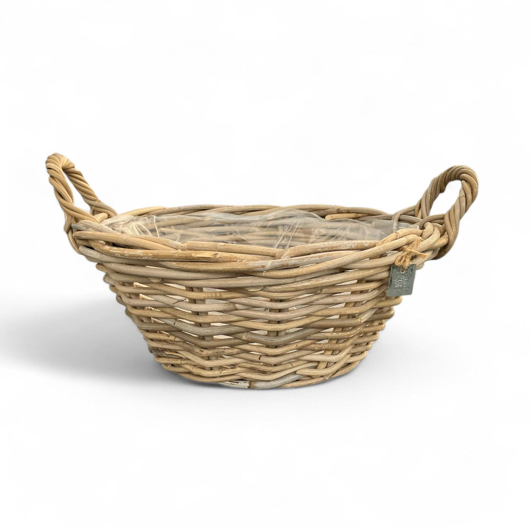 Pflanzkorb - Korbschale POT ROTAN mit Griff