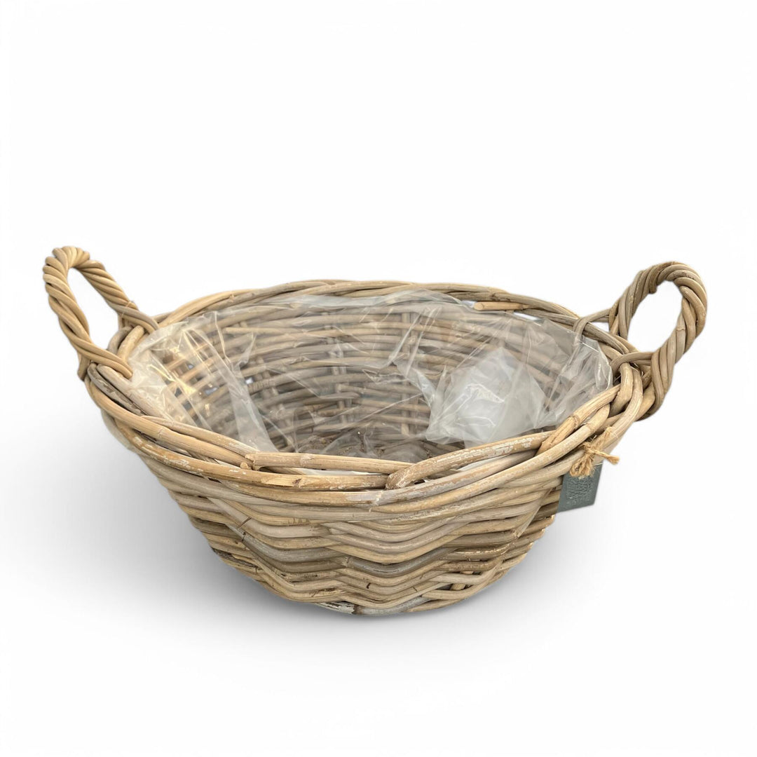 Pflanzkorb - Korbschale POT ROTAN mit Griff