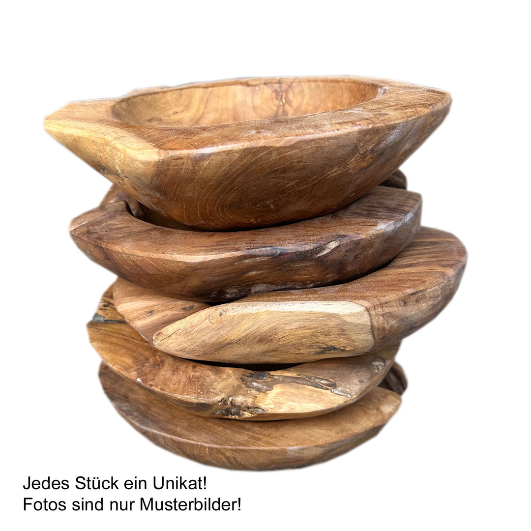 Teakholz Schale - Deko Schüssel - Unikat Naturprodukt aus Wurzelholz