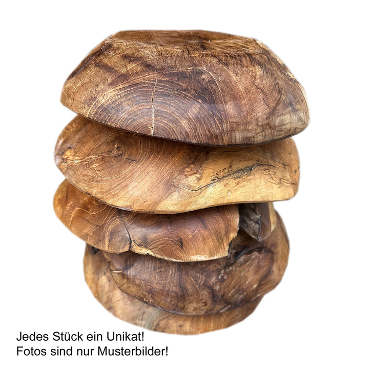 Teakholz Schale - Deko Schüssel - Unikat Naturprodukt aus Wurzelholz