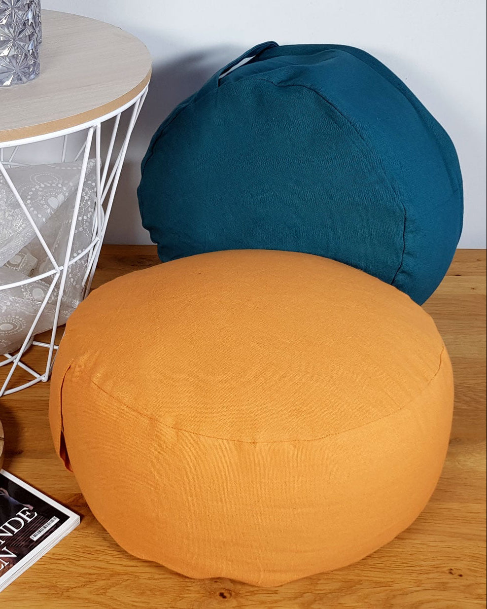 Yogakissen - Meditationskissen - Sitzkissen - Bodenkissen - Lotussitz ø31xH14cm - 2 Farben